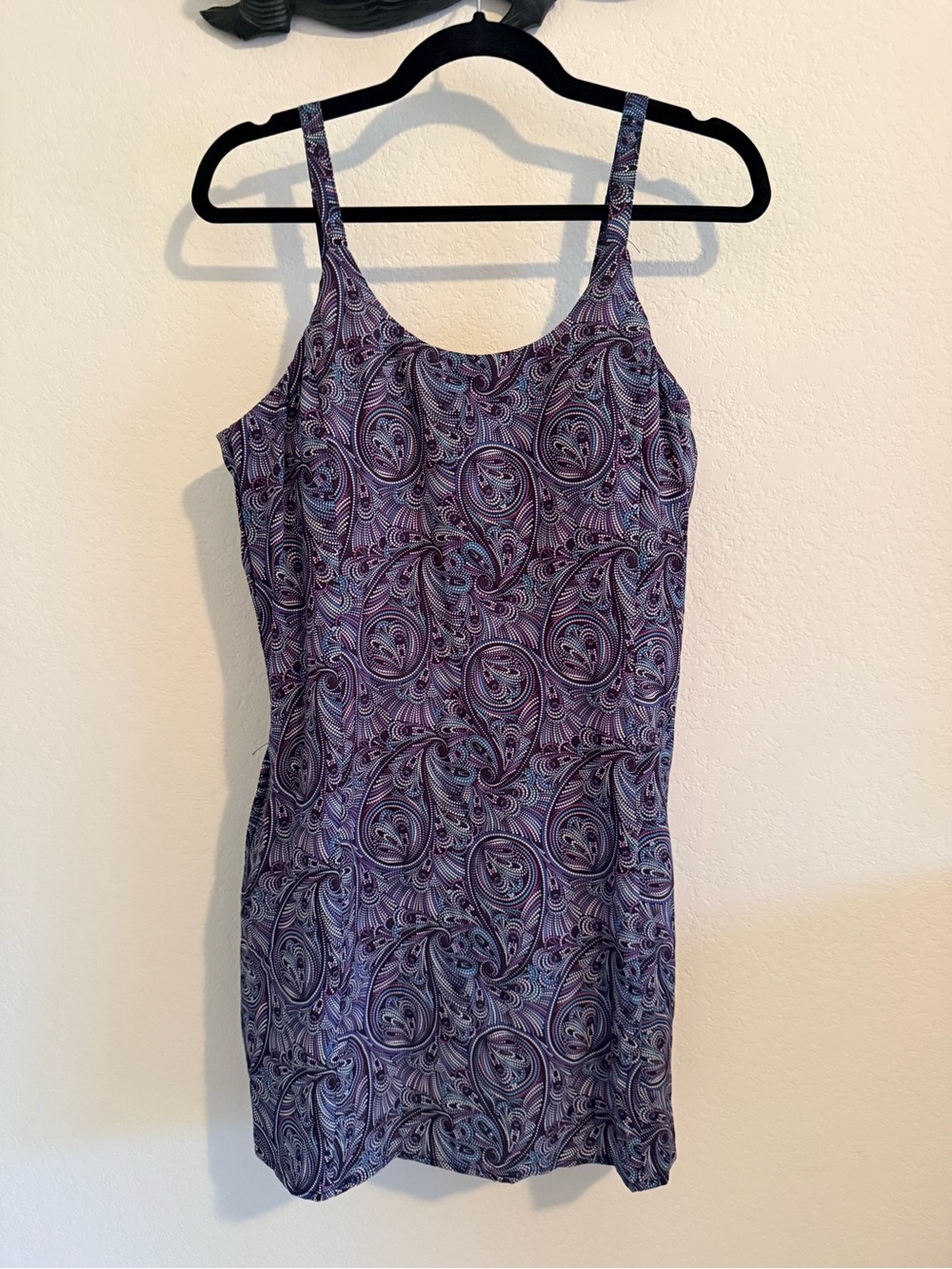 Pacific Trail Purple Paisley Bodysuit Dress. Size Small